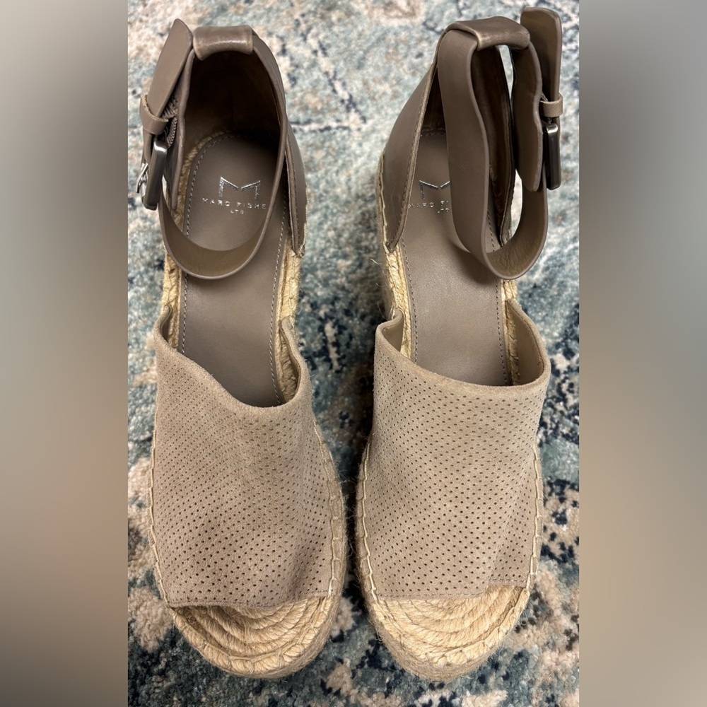 Tan Marc Fisher heels, size 8